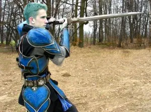 Chain, a young warrior in fine enameled blue plate armor